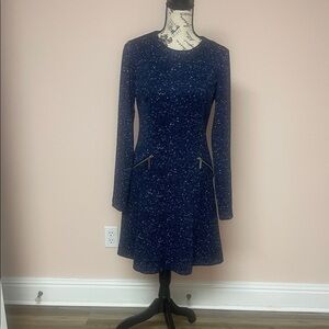 Michael Kors Navy Long Sleeve Dress